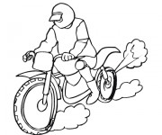 Coloriage et dessins gratuit Motorcycle de course à imprimer