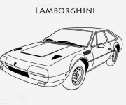 Coloriage Lamborghini ancien modèle