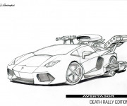 Coloriage Lamborghini Aventador Édition Rallye de la mort