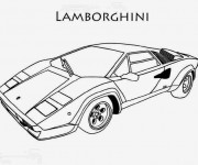 Coloriage Lamborghini facile