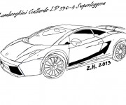 Coloriage Lamborghini Gallardo