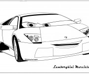 Coloriage Lamborghini Murciélago