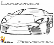 Coloriage Lamborghini Reventon vue de face