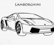 Coloriage Lamborghini stylisé