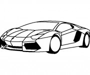 Coloriage Voiture de Luxe Lamborghini