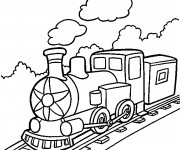 Coloriage et dessins gratuit Locomotive à télécharger à imprimer