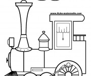 Coloriage et dessins gratuit Locomotive dégage la Fumée à imprimer