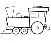 Coloriage Locomotive vecteur