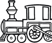 Coloriage Locomotive vectoriel
