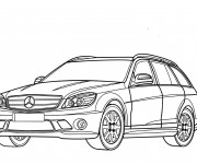 Coloriage Mercedes en couleur