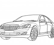 Coloriage et dessins gratuit Mercedes stylisé à imprimer