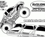 Coloriage et dessins gratuit Monster Truck Defender à imprimer