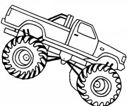 Coloriage et dessins gratuit Monster Truck facile à imprimer