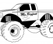 Coloriage Monster Truck Ms.Bigfoot