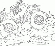 Coloriage et dessins gratuit Monster Truck puissante à imprimer