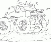 Coloriage et dessins gratuit Monster Truck stylisé à imprimer