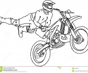 Coloriage Illustrations Motocross freestyle