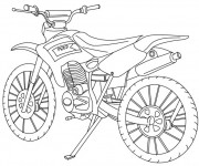 Coloriage et dessins gratuit Motocross classique à imprimer