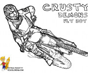 Coloriage Motocross Crusty Demons