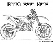 Coloriage et dessins gratuit Motocross Ktm pour découpage à imprimer
