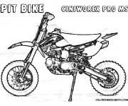 Coloriage Motocross Pit Bike