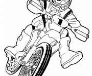 Coloriage et dessins gratuit Motocross pour enfant à imprimer