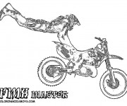 Coloriage et dessins gratuit Motocross réaliste à imprimer