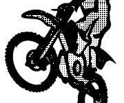 Coloriage et dessins gratuit Motocross vectoriel en ligne à imprimer