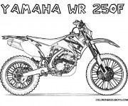 Coloriage Motocross Yamaha WR