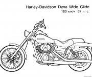 Coloriage Harley Davidson Dyna Wide Glide