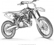 Coloriage et dessins gratuit Image Motocross à imprimer