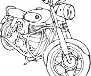 Coloriage Motocyclette 4