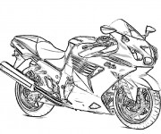 Coloriage Motocyclette 5