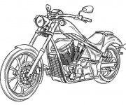 Coloriage et dessins gratuit Moto Honda pour adulte à imprimer
