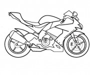 Coloriage et dessins gratuit Moto Suzuki à imprimer
