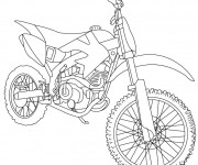 Coloriage et dessins gratuit Motocross de course à imprimer