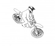 Coloriage et dessins gratuit Motocross Freestyle à imprimer