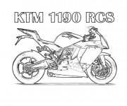 Coloriage et dessins gratuit Motocross Ktm RC8 à imprimer