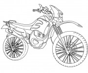 Coloriage Motocross stylisé