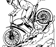 Coloriage et dessins gratuit Motocross Yamaha à imprimer