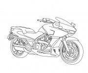 Coloriage et dessins gratuit Motocyclette en ligne à imprimer
