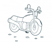 Coloriage et dessins gratuit Motocyclette facile à imprimer