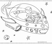 Coloriage et dessins gratuit Vaisseau spatial extraterrestre à imprimer