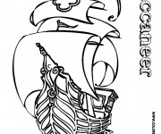 Coloriage et dessins gratuit Bateau Pirate Buccaneer à imprimer