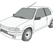 Coloriage et dessins gratuit Peugeot 205 junior à imprimer