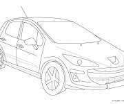 Coloriage et dessins gratuit Peugeot modèle 206 à imprimer
