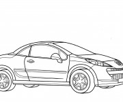 Coloriage et dessins gratuit Voiture Peugeot coupé à imprimer
