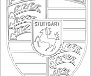 Coloriage Logo Porsche
