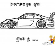 Coloriage et dessins gratuit Porsche 911 GTE à imprimer