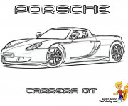 Coloriage Porsche Carrera GT